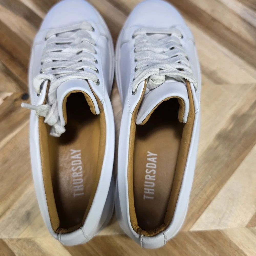 Thursday Boot Co Premier Low Top White Leather Sneakers Men's 8.5 Portugal